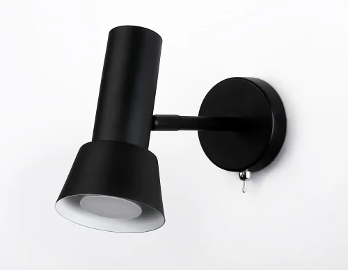 Бра с выключателем TA13129 Ambrella light чёрный на 1 лампа, основание чёрное в стиле современный хай-тек  фото 2