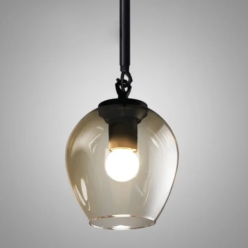 Светильник подвесной ADEL-ONE L1 Cognac Black 140490-26 ImperiumLoft янтарный 1 лампа, основание чёрное в стиле современный  фото 24