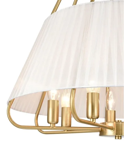 Люстра подвесная Isabella VL4254P07 Vele Luce белая на 7 ламп, основание золотое в стиле классический  фото 4