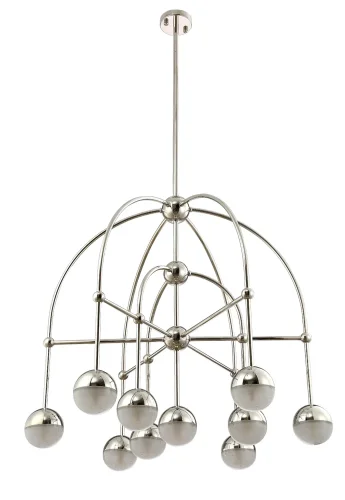 Люстра потолочная TRUENA SP-PL6+3+1 NICKEL Crystal Lux прозрачная на 10 ламп, основание никель в стиле современный арт-деко шар