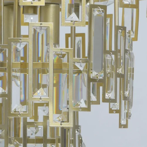 Люстра потолочная хрустальная Монарх 121010505 MW-Light прозрачная на 5 ламп, основание золотое в стиле классический  фото 4