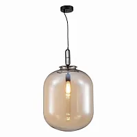 Светильник подвесной Burasca SL1050.423.01 ST-Luce янтарный 1 лампа, основание чёрное в стиле лофт выдувное