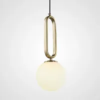 Светильник подвесной VITAL 141143-26 ImperiumLoft белый 1 лампа, основание латунь в стиле минимализм 