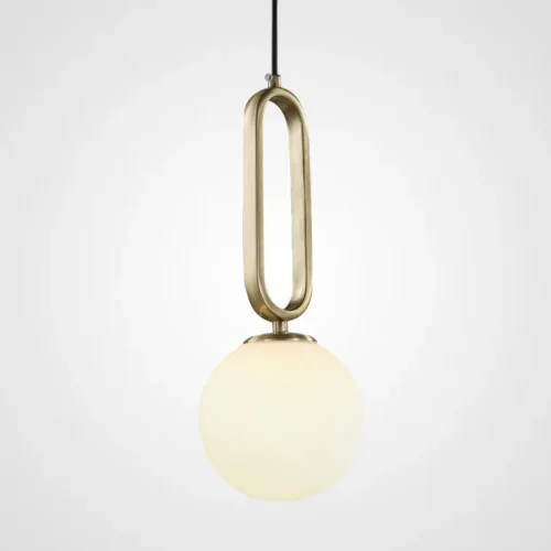 Светильник подвесной VITAL 141143-26 ImperiumLoft белый 1 лампа, основание латунь в стиле минимализм 