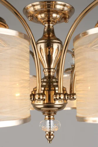 Люстра потолочная Agata APL.720.07.08 Aployt бежевая на 8 ламп, основание золотое в стиле классический  фото 7