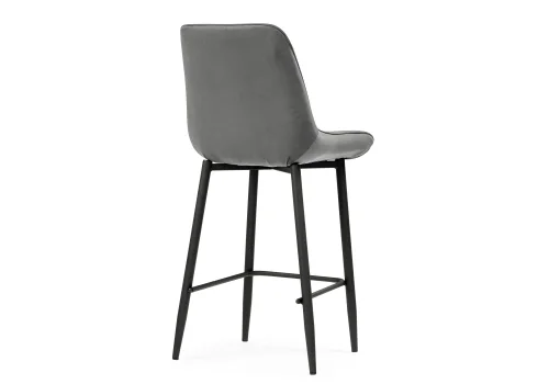 Полубарный стул Седа К темно-серый / черный 511177 Woodville, серый/велюр, ножки/металл/чёрный, размеры - ****490*570 фото 4