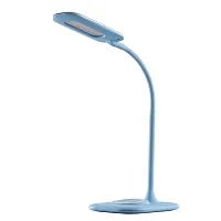 Настольная лампа LED Ракурс 631036801 DeMarkt голубая 1 лампа, основание голубое полимер в стиле современный 