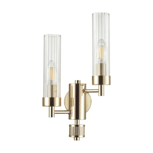 Бра Kamilla 5274/2W Lumion прозрачный на 2 лампы, основание золотое в стиле классический 