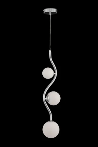 Светильник подвесной Uva MOD059PL-03CH Maytoni белый 3 лампы, основание хром в стиле современный шар фото 3