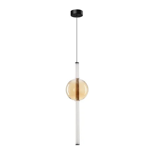 Светильник подвесной LED Rigla A6839SP-12AM Arte Lamp янтарный 1 лампа, основание чёрное в стиле современный хай-тек 