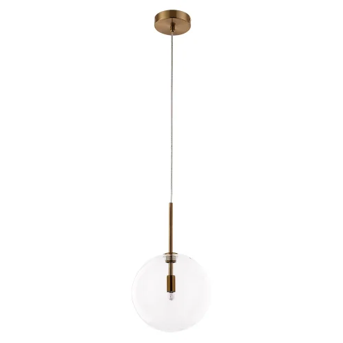 Светильник подвесной Cameron A7720SP-1AB Arte Lamp прозрачный 1 лампа, основание античное бронза в стиле современный шар