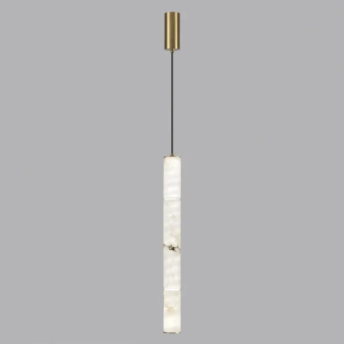 Светильник подвесной LED Marbella 6674/15L Odeon Light белый 1 лампа, основание латунь в стиле современный трубочки фото 4