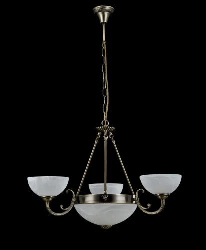 Люстра подвесная Herbert FR2012-PL-06-BZ Freya белая на 6 ламп, основание бронзовое в стиле классический  фото 2
