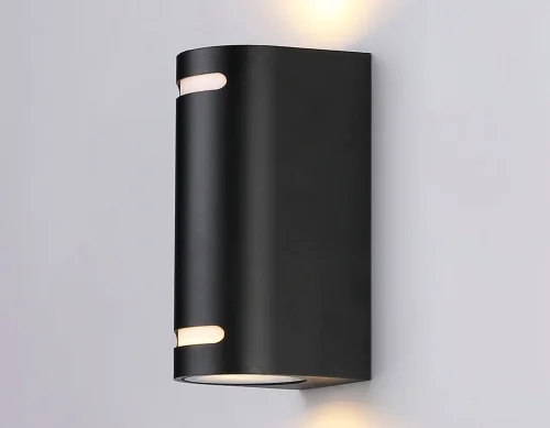 Настенный светильник ST3744 Ambrella light уличный IP54 чёрный 2 лампы, плафон чёрный в стиле хай-тек современный GU10 фото 2