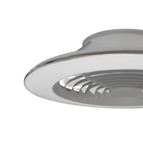 Люстра с вентилятором LED с пультом Alisio 7491 Mantra белая серебряная на 1 лампа, основание серебряное в стиле современный хай-тек с пультом фото 3