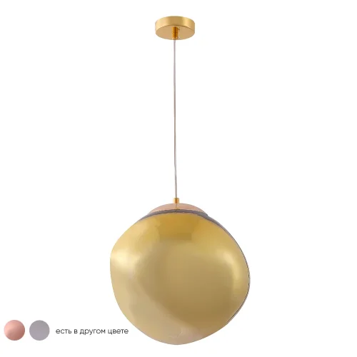 Светильник подвесной MALAGA SP1 D280 GOLD Crystal Lux золотой янтарный 1 лампа, основание золотое в стиле современный  фото 2