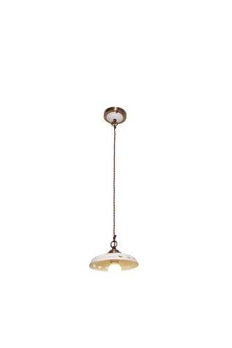 Светильник подвесной PALERMO 654.1 Lucia Tucci бежевый 1 лампа, основание белое в стиле прованс 