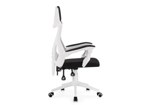 Компьютерное кресло Torino gray / white 15618 Woodville, чёрный/сетка ткань, ножки/пластик/белый, размеры - *1240***580*600 фото 2