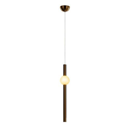 Светильник подвесной LED Crescent 5053-A LOFT IT белый бронзовый 1 лампа, основание бронзовое в стиле арт-деко трубочки