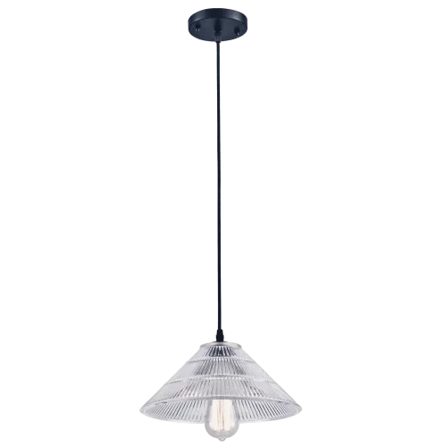Светильник подвесной лофт ASHANTI 1254.1 Lucia Tucci прозрачный 1 лампа, основание чёрное в стиле лофт 