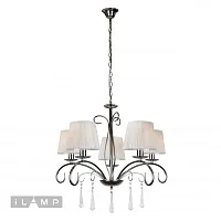 Люстра подвесная Perfection RM7006/5CR iLamp белая на 5 ламп, основание хром в стиле американский современный 