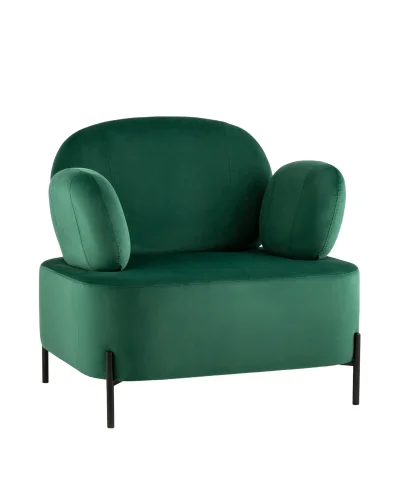 Кресло Кэнди велюр зелёный УТ000035881 Stool Group, зелёный/велюр, ножки/металл/чёрный, размеры - ****860*790мм