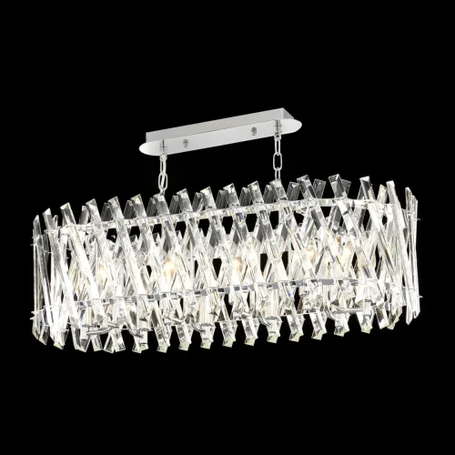Люстра подвесная Ингвар CL334301 Citilux прозрачная на 10 ламп, основание хром в стиле современный  фото 4