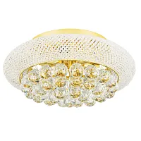 Люстра потолочная Monile 704062 Osgona прозрачная на 6 ламп, основание золотое в стиле арт-деко 
