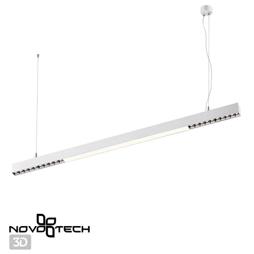 Светильник подвесной LED Iter 358869 Novotech белый 1 лампа, основание белое в стиле современный минимализм линейный фото 7