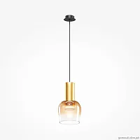 Светильник подвесной LED Smart Casual MOD414PL-L7G3K Maytoni янтарный 1 лампа, основание золотое в стиле современный 