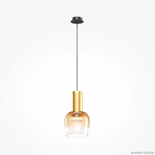 Светильник подвесной LED Smart Casual MOD414PL-L7G3K Maytoni янтарный 1 лампа, основание золотое в стиле современный 