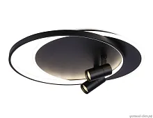 Светильник потолочный LED с пультом FL51393 Ambrella light чёрный 1 лампа, основание чёрное в стиле хай-тек современный 