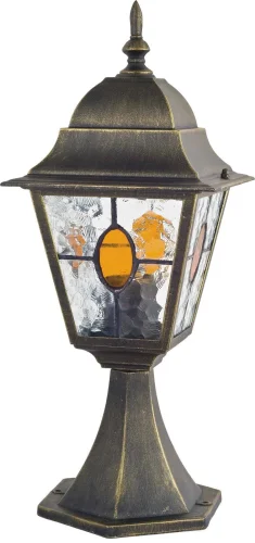 Парковый светильник Zagreb 1805-1T Favourite уличный IP44 чёрный 1 лампа, плафон прозрачный в стиле классический E27