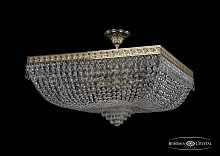 Люстра потолочная хрустальная 19272/70IV G Bohemia Ivele Crystal прозрачная на 16 ламп, основание золотое в стиле классика sp
