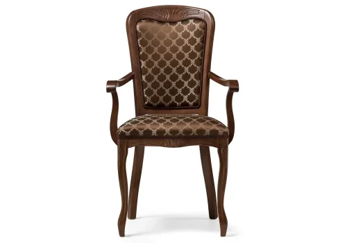 Деревянный стул Клето орех / коричневый 450687 Woodville, коричневый/ткань, ножки/массив бука дерево/орех, размеры - ****580*600 фото 3