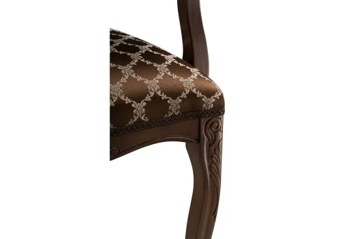 Деревянный стул Клето орех / коричневый 450687 Woodville, коричневый/ткань, ножки/массив бука дерево/орех, размеры - ****580*600 фото 6
