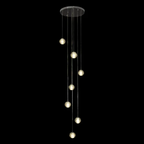 Светильник подвесной Rain 10112/7 LOFT IT прозрачный 7 ламп, основание хром в стиле современный каскад фото 2