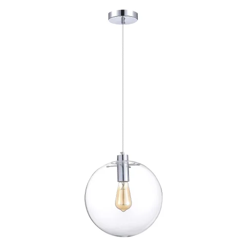 Светильник подвесной Noor SL1056.123.01 ST-Luce прозрачный 1 лампа, основание хром в стиле современный шар