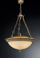 Люстра подвесная  L 6218/4 Reccagni Angelo жёлтая на 4 лампы, основание античное бронза в стиле классический 