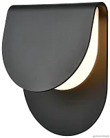 Настенный светильник LED Wibke WE931.01.021 Wertmark уличный IP65 чёрный 1 лампа, плафон чёрный в стиле хай-тек LED