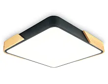 Светильник потолочный LED FZ1317 Ambrella light белый 1 лампа, основание чёрное коричневое в стиле хай-тек модерн квадраты