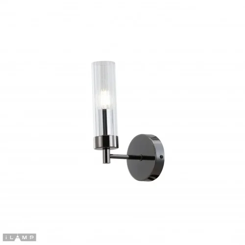 Бра Evolution W15609-1 AN+CL iLamp прозрачный на 1 лампа, основание чёрное в стиле современный 
