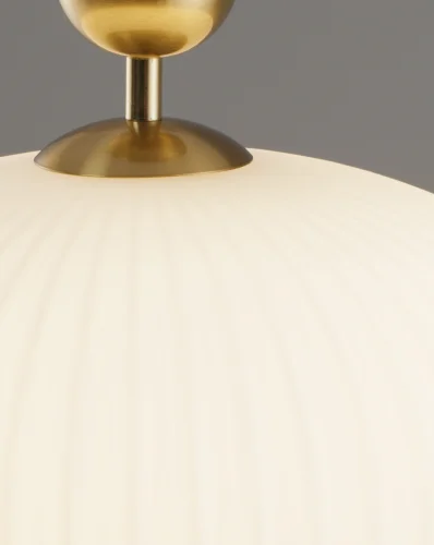 Светильник подвесной Creamy V10912-P Moderli белый 1 лампа, основание золотое в стиле современный выдувное фото 4