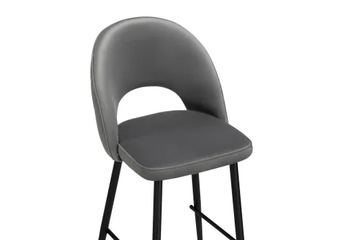 Полубарный стул Клэйн MR-11 / черный 532410 Woodville, серый/велюр, ножки/металл/чёрный, размеры - ****500*550 фото 6
