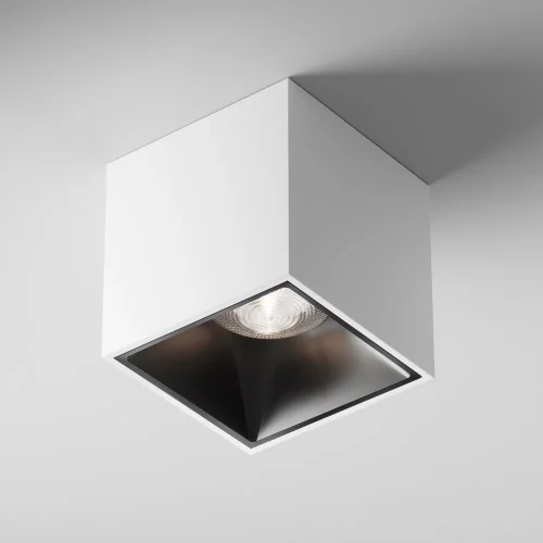 Светильник накладной Alfa LED C065CL-L12W4K-D Maytoni белый 1 лампа, основание белое в стиле современный хай-тек квадратный фото 3