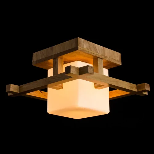Люстра потолочная Woods A8252PL-1BR Arte Lamp белая на 1 лампа, основание бежевое в стиле кантри современный  фото 3