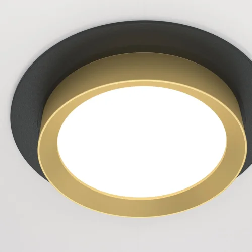 Светильник точечный Hoop DL086-GX53-RD-BG Maytoni чёрный золотой 1 лампа, основание чёрное в стиле современный  фото 4