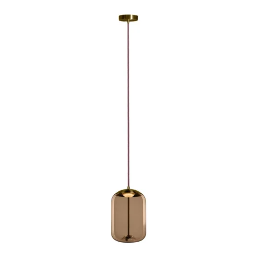 Светильник подвесной LED Knot 8135-C mini LOFT IT янтарный коричневый 1 лампа, основание латунь в стиле модерн  фото 4