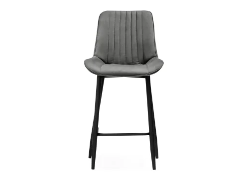Полубарный стул Седа К темно-серый / черный 511177 Woodville, серый/велюр, ножки/металл/чёрный, размеры - ****490*570 фото 2