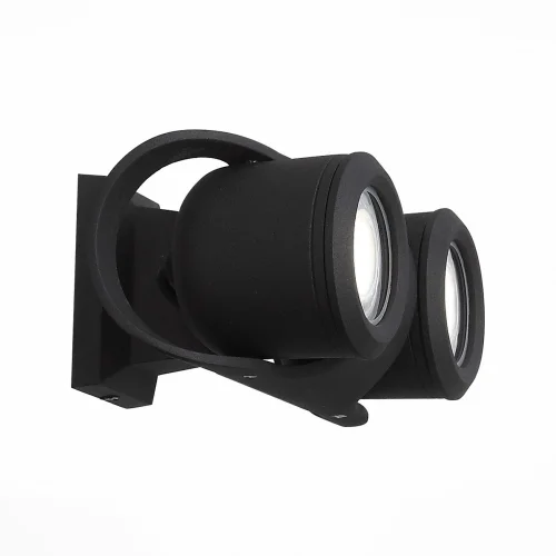 Настенный светильник ROUND SL093.401.02 St-Luce уличный IP54 чёрный 2 лампы, плафон чёрный в стиле современный G5.3 фото 3